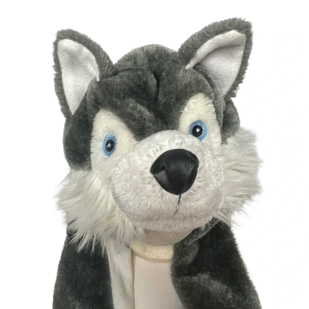 Husky Timber Wolf Plush Hat